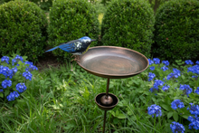 Laden Sie das Bild in den Galerie-Viewer, Handmade Blue tit bronze powder coated bird feeder for garden/outdoor