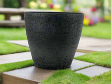 Load image into Gallery viewer, 27cm Buckingham dark grey coloured flower pot - Marissa's Garden & Gift