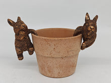 Load image into Gallery viewer, Polyresin pair of bronze coloured rabbit pot hangers - Marissa's Garden & Gift