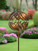 Indlæs billede til gallerivisning Kenwood Burnished Gold Garden Wind Sculpture Spinner - Marissa's Garden & Gift