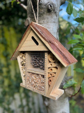 Afbeelding in Gallery-weergave laden, Handmade wooden house shaped medium insect house 26 x 8 x 24cm - Marissa's Garden & Gift