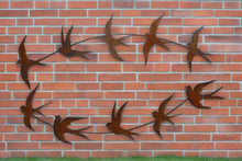 Afbeelding in Gallery-weergave laden, Handmade rusty Metal garden/outdoor Swallow Wall Art in flight - Marissa's Garden & Gift