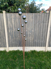 Load image into Gallery viewer, Handmade stainless steel balls rusty poles garden decor,Metal garden decor, metal yard art, outdoor metal decor,metal garden sculpture 199cm - Marissa's Garden & Gift