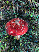Load image into Gallery viewer, Christmas mushroom hanging decoration/christmas/seasonal/ glass hanging item - Marissa's Garden & Gift
