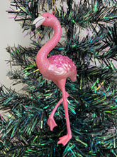 Load image into Gallery viewer, Christmas flamingo hanging decoration/christmas/seasonal/ glass hanging item - Marissa's Garden & Gift