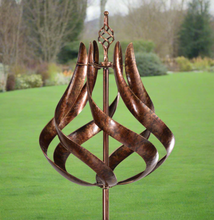Indlæs billede til gallerivisning Roseland burnished gold garden wind sculpture spinner - Marissa's Garden & Gift