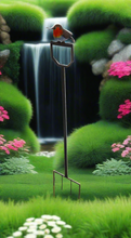 Load image into Gallery viewer, Handmade powder coated robin on a fork sculpture 105cm tall - Marissa's Garden & Gift
