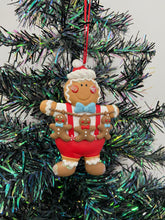 Load image into Gallery viewer, Resin Christmas gingerbread man Christmas bauble tree hanging decoration/christmas/seasonal/ resin hanging item - Marissa's Garden & Gift