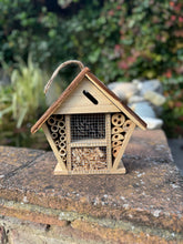 Afbeelding in Gallery-weergave laden, Handmade wooden house shaped medium insect house 26 x 8 x 24cm - Marissa's Garden & Gift
