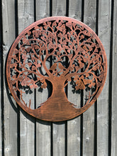 Load image into Gallery viewer, Handmade tree of life with heart and lovebirds bronze effect 60cm wall art suitable for indoors/outdoors anniversary/birthday gift - Marissa's Garden & Gift
