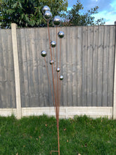 Load image into Gallery viewer, Handmade stainless steel balls rusty poles garden decor,Metal garden decor, metal yard art, outdoor metal decor,metal garden sculpture 199cm - Marissa's Garden & Gift