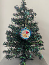 Indlæs billede til gallerivisning Glass cat bowl Christmas bauble tree hanging decoration/christmas/seasonal/ glass hanging item - Marissa's Garden & Gift