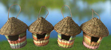 Load image into Gallery viewer, Handmade hut weave rattan birdhouses with roof measuring 15 x 18cm - Marissa's Garden & Gift