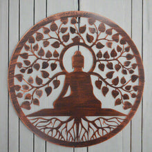 Charger l'image dans la galerie, Handmade bronze 40cm budha tree of life with roots wall art suitable for indoors/outdoors anniversary/birthday gift - Marissa's Garden & Gift