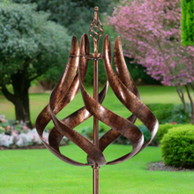 Indlæs billede til gallerivisning Roseland burnished gold garden wind sculpture spinner - Marissa's Garden & Gift