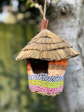 Load image into Gallery viewer, Handmade hut weave rattan birdhouses with straw roof measuring 15 x 21cm - Marissa's Garden & Gift