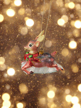 Load image into Gallery viewer, Glass Christmas deer woodland animal Christmas bauble tree hanging decoration/christmas/seasonal/ glass hanging item - Marissa's Garden & Gift