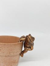 Load image into Gallery viewer, Polyresin pair of bronze coloured frog pot hangers - Marissa's Garden & Gift