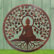 Charger l'image dans la galerie, Handmade bronze 40cm budha tree of life with roots wall art suitable for indoors/outdoors anniversary/birthday gift - Marissa's Garden & Gift