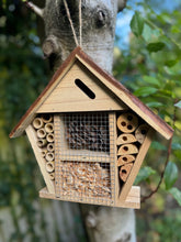 Afbeelding in Gallery-weergave laden, Handmade wooden house shaped medium insect house 26 x 8 x 24cm - Marissa's Garden & Gift
