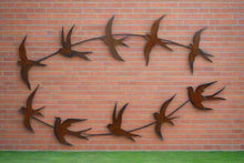 Afbeelding in Gallery-weergave laden, Handmade rusty Metal garden/outdoor Swallow Wall Art in flight - Marissa's Garden & Gift