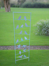 Load image into Gallery viewer, Silver grey garden/outdoor bird trellis plant support measuring 139cm high - Marissa's Garden & Gift
