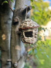 Indlæs billede til gallerivisning Handmade hut weave rattan birdhouse 14 x 14 x 17cm - Marissa's Garden & Gift