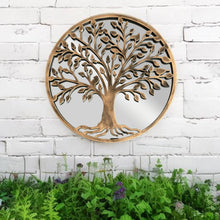 Load image into Gallery viewer, Tree of life bronze resin touch Outdoor/Indoor mirror/ mirrored wall art - Marissa's Garden & Gift