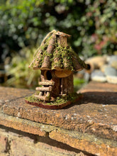 Load image into Gallery viewer, Handmade wooden birdhouse hut with ladder 19x19x23cm - Marissa's Garden & Gift