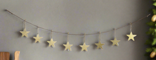 Afbeelding in Gallery-weergave laden, Handmade powder coated hanging gold star garland measuring 150 x 20 x 1cm - Marissa's Garden & Gift