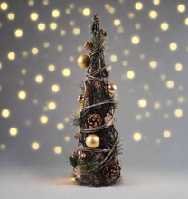 Laden Sie das Bild in den Galerie-Viewer, Handmade Christmas tree ornament with baubles 11 x 11 x 35cm - Marissa's Garden & Gift