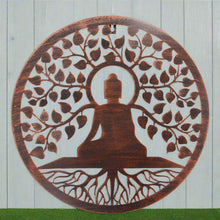 Charger l'image dans la galerie, Handmade bronze 40cm budha tree of life with roots wall art suitable for indoors/outdoors anniversary/birthday gift - Marissa's Garden & Gift