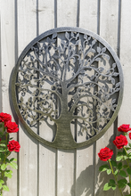Laden Sie das Bild in den Galerie-Viewer, Handmade silver tree of life wall art indoors/outdoors 60cm - Marissa's Garden & Gift
