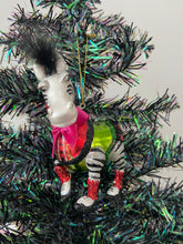 Indlæs billede til gallerivisning Christmas zebra hanging decoration/christmas/seasonal/ glass hanging item - Marissa's Garden & Gift