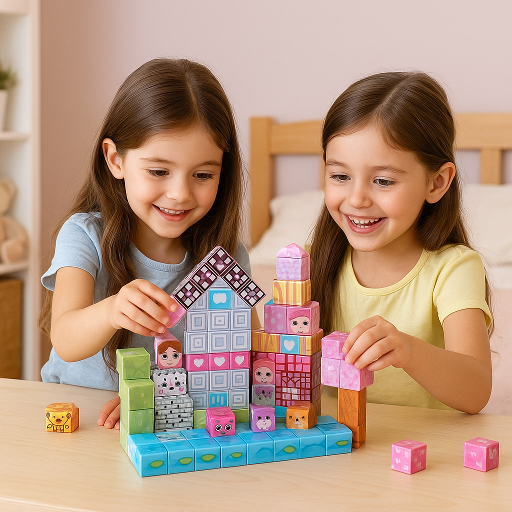 Magnetic cubes- 110 blocks stem Toy