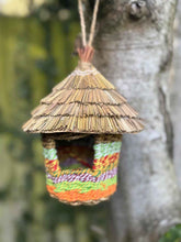Load image into Gallery viewer, Handmade hut weave rattan birdhouses with straw roof measuring 15 x 21cm - Marissa's Garden & Gift