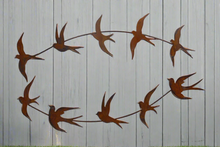 Afbeelding in Gallery-weergave laden, Handmade rusty Metal garden/outdoor Swallow Wall Art in flight - Marissa's Garden & Gift