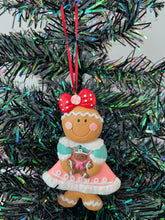 Load image into Gallery viewer, Resin Christmas gingerbread woman Christmas bauble tree hanging decoration/christmas/seasonal/ resin hanging item - Marissa's Garden & Gift