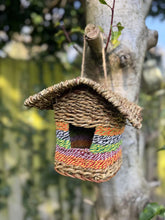 Charger l'image dans la galerie, Handmade house weave rattan birdhouse with roof measuring 17x17x21cm - Marissa's Garden & Gift