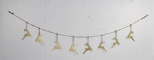 Charger l'image dans la galerie, Handmade powder coated hanging gold reindeer garland measuring 150 x 22x 1cm - Marissa's Garden & Gift