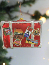 Charger l'image dans la galerie, Glass Christmas travellers suitcase bauble tree hanging decoration/christmas/seasonal/ glass hanging item - Marissa's Garden & Gift