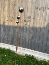 Load image into Gallery viewer, Handmade stainless steel balls rusty poles garden decor,Metal garden decor, metal yard art, outdoor metal decor,metal garden sculpture 138cm - Marissa's Garden & Gift