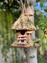 Load image into Gallery viewer, Handmade wooden birdhouse hut with ladder 19x19x23cm - Marissa's Garden & Gift
