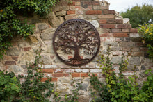 Indlæs billede til gallerivisning Handmade bronze tree of life wall art indoors/outdoors 40cm