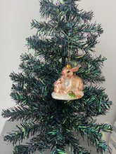 Indlæs billede til gallerivisning Glass bunny rabbit Christmas bauble tree hanging decoration/christmas/seasonal/ glass hanging item - Marissa's Garden & Gift