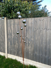 Load image into Gallery viewer, Handmade stainless steel balls rusty poles garden decor,Metal garden decor, metal yard art, outdoor metal decor,metal garden sculpture 199cm - Marissa's Garden & Gift