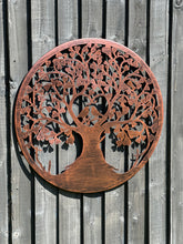 Load image into Gallery viewer, Handmade tree of life with heart and lovebirds bronze effect 60cm wall art suitable for indoors/outdoors anniversary/birthday gift - Marissa's Garden & Gift