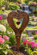 Load image into Gallery viewer, Handmade bronze angels wing memorial-gone but never forgotten/in loving memory
