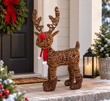 Load image into Gallery viewer, Handmade Christmas indoor/ outdoor reindeer with led lights 45cm