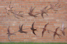 Afbeelding in Gallery-weergave laden, Handmade bronze Metal garden/indoor/outdoor Swallow Wall Art in flight - Marissa's Garden & Gift